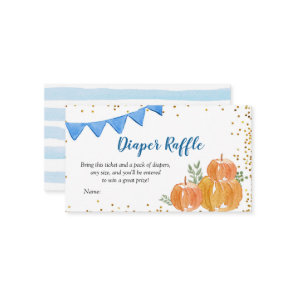 Blue Pumpkin Truck Diaper Raffle Card
