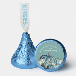 Blue Pumpkin Watercolor Baby Shower Hershey®'s Kisses®
