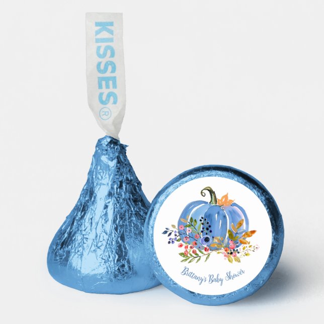 Blue Pumpkin Whimsical Baby Shower Hershey®'s Kisses® (Front)