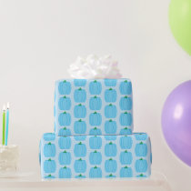 Blue Pumpkin Wrapping Paper