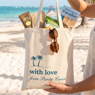 Blue Punta Cana Your Destination Wedding Welcome Tote Bag