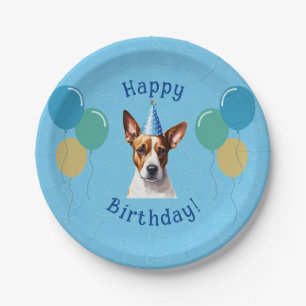 Blue Puppy Dog Birthday Paw-ty Paper Plates