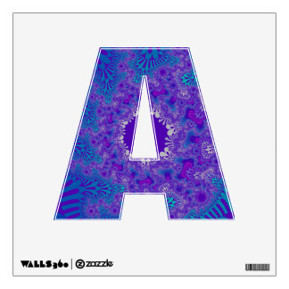 Blue Purity Sunburst Letter A Decal