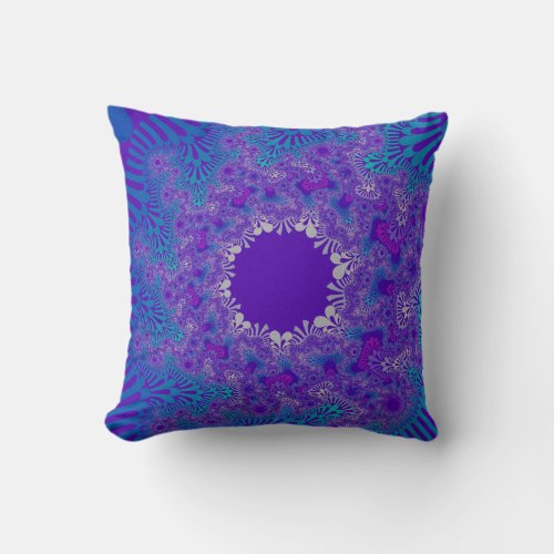 Blue Purity Sunburst Throw Pillow