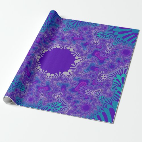 Blue Purity Sunburst Wrapping Paper