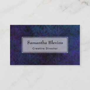 Blue & Purple Abstract, Grungy Digital Art Business Card
