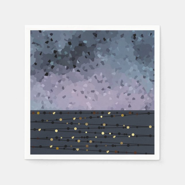 Blue-purple, abstraction napkins (Front)