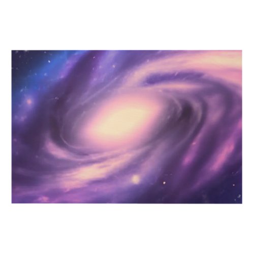 Blue Purple Acrylic Paint Galaxy Wood Wall Art