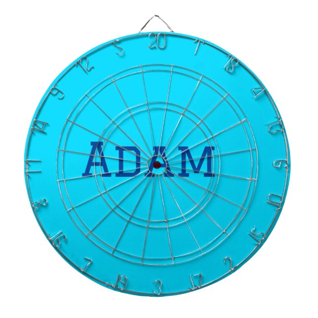 Blue purple add name text back to school message s dart board (Front)