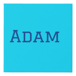 Blue purple add name text back to school message s faux canvas print