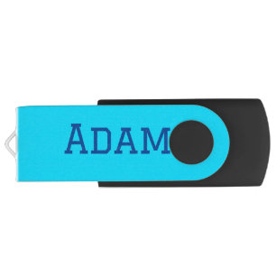 Blue purple add name text back to school message s flash drive