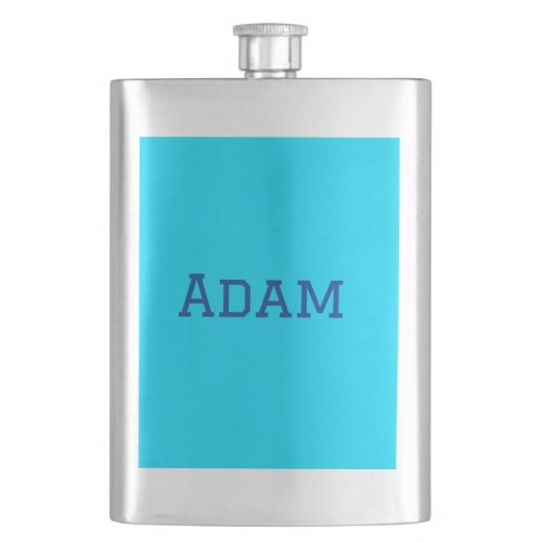 Blue purple add name text back to school message s flask