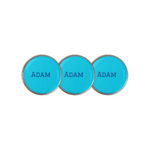 Blue purple add name text back to school message s golf ball marker