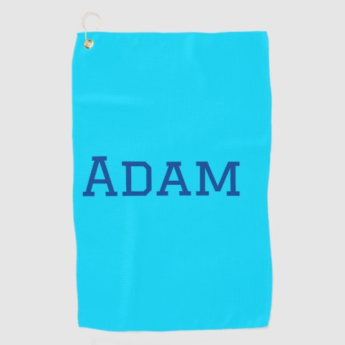 Blue purple add name text back to school message s golf towel