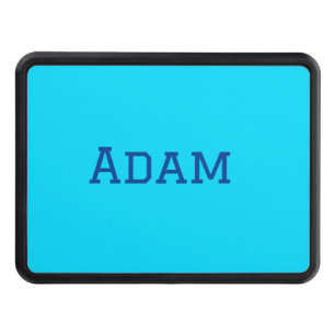 Blue purple add name text back to school message s hitch cover