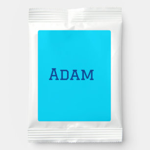 Blue purple add name text back to school message s hot chocolate drink mix
