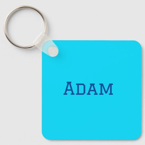 Blue purple add name text back to school message s keychain