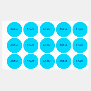 Blue purple add name text back to school message s labels