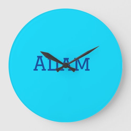 Blue purple add name text back to school message s large clock