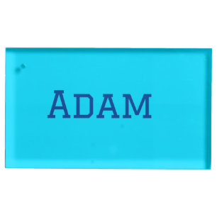 Blue purple add name text back to school message s place card holder