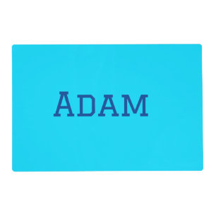 Blue purple add name text back to school message s placemat