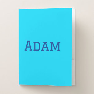 Blue purple add name text back to school message s pocket folder