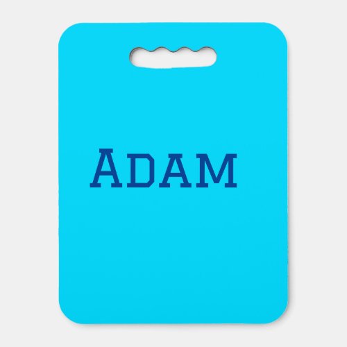 Blue purple add name text back to school message s seat cushion