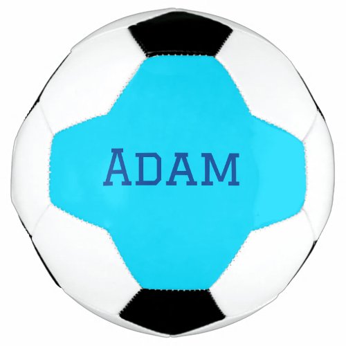Blue purple add name text back to school message s soccer ball