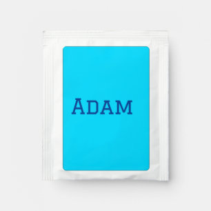 Blue purple add name text back to school message s tea bag drink mix