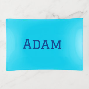 Blue purple add name text back to school message s trinket tray