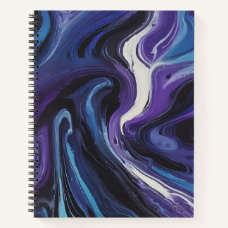 Blue, Purple, and Black Chaos Notebook