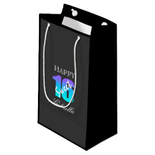 Blue Purple And Black Sweet 16 Gift Bag