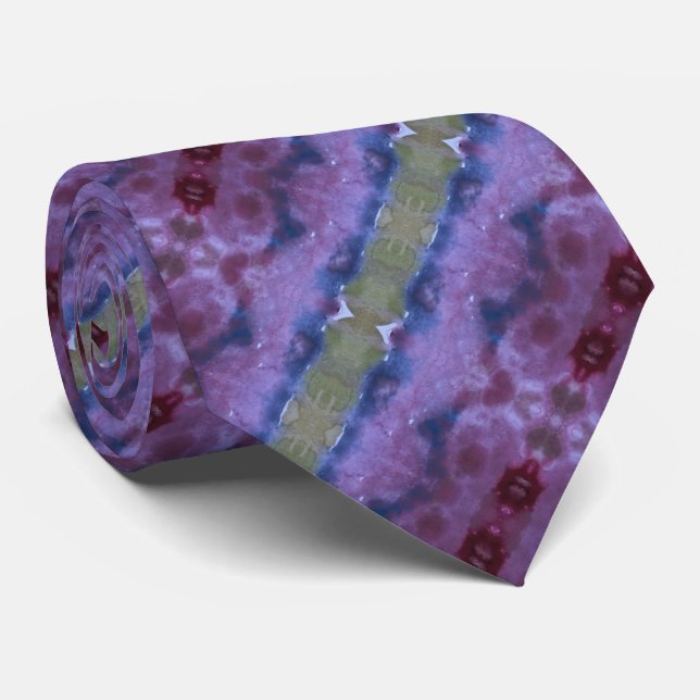 Blue Purple and Burgundy Neck Tie (Rolled)