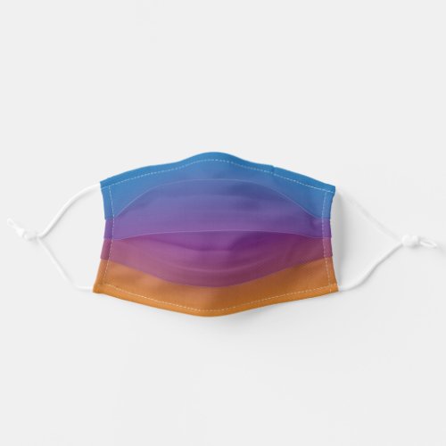 Blue Purple and Orange Gradient Adult Cloth Face Mask