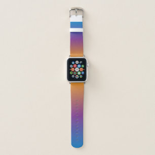 Blue, Purple and Orange Gradient Apple Watch Band
