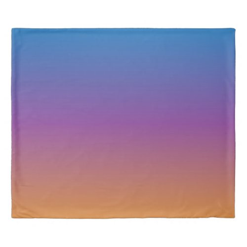 Blue Purple and Orange Gradient Duvet Cover