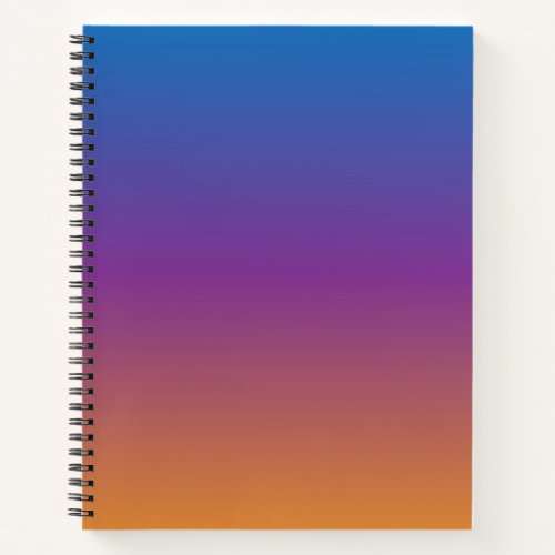 Blue Purple and Orange Gradient Notebook