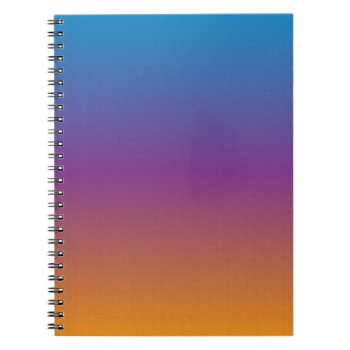 Blue Purple and Orange Gradient Notebook