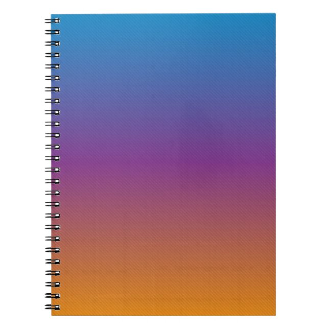 Blue, Purple and Orange Gradient Notebook (Front)