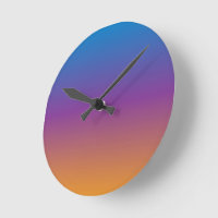 Sage Green Gradient Aura Round Clock | Zazzle