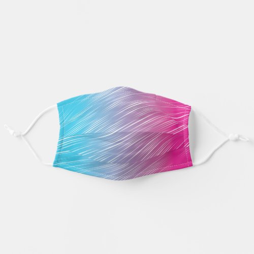 Blue Purple and Pink Gradient Adult Cloth Face Mask