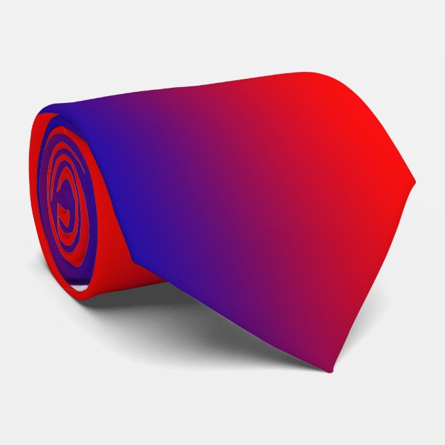 Blue, Purple and Red Neck Tie (Rolled)