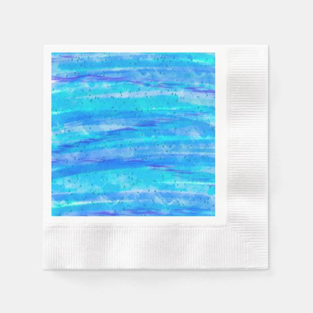 Blue, Purple, Aqua marine  Napkins (Front)