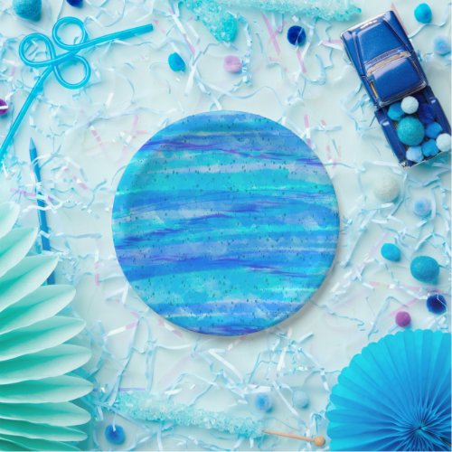 Blue Purple Aqua marine  Paper Plates