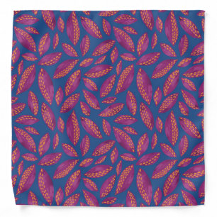 Blue & Purple Autumn Leaves Dog Bandana