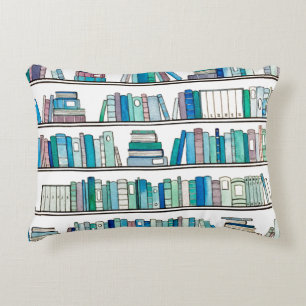 Blue & Purple Books Reversible Cushion