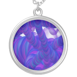 Blue & Purple Bubble Mass Necklace