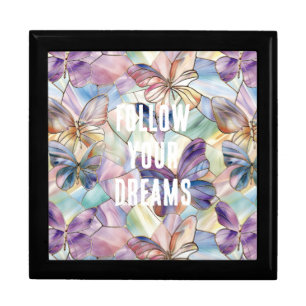 Blue Purple Butterflies Gift Box