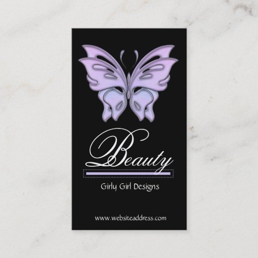 Customizable Blue/Purple Butterfly Design Business Cards