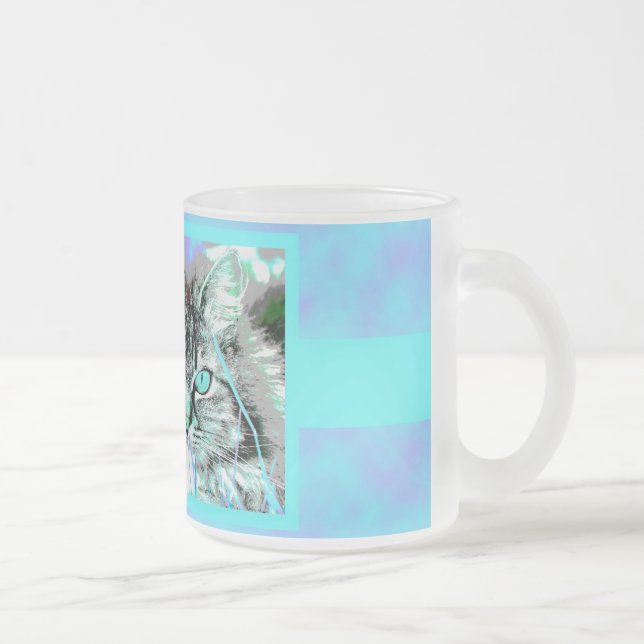 Blue-Purple Cat Mug (Right)